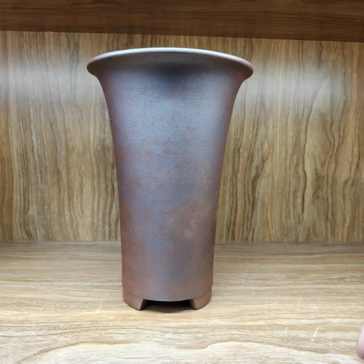 Square Luxury Gold Color High Quality Unglzed Gold Clay Cascade Pot