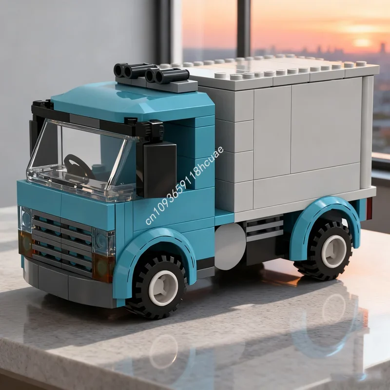 109 قطعة MOC صندوق شاحنة المدينة نموذج اللبنات العمارة اللعب تجميع DIY بها بنفسك هدية الكريسماس التعليم الطوب الاطفال عيد ميلاد