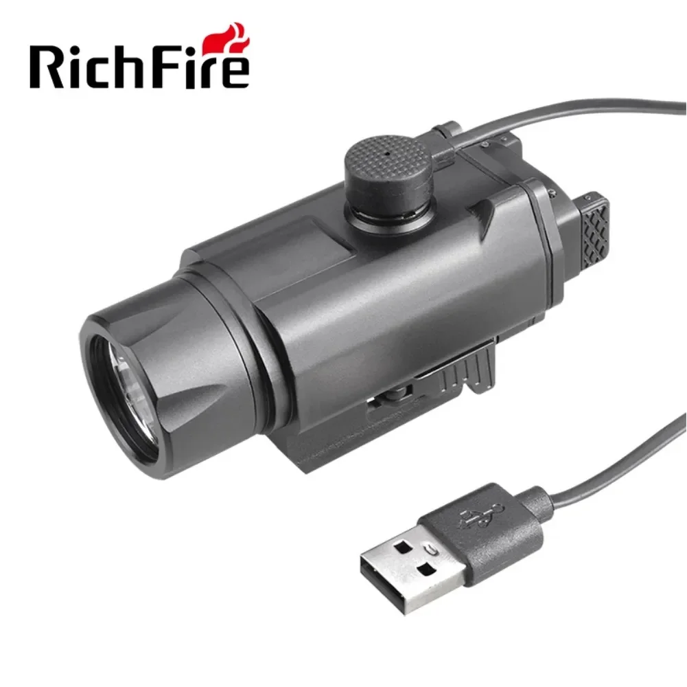 Richfire Magnetic Rechargeable Pistol LED Flashlight LED 1600Lumen Tactical Torchlight for 1913 & GL Rail Taurus