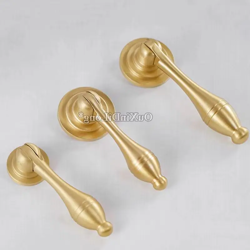 HOT 10PCS Solid Brass Drop Shape Furniture Handles Drawer Pulls Cupboard Wardrobe Kitchen TV Wine Cabinet Handles and Knobs