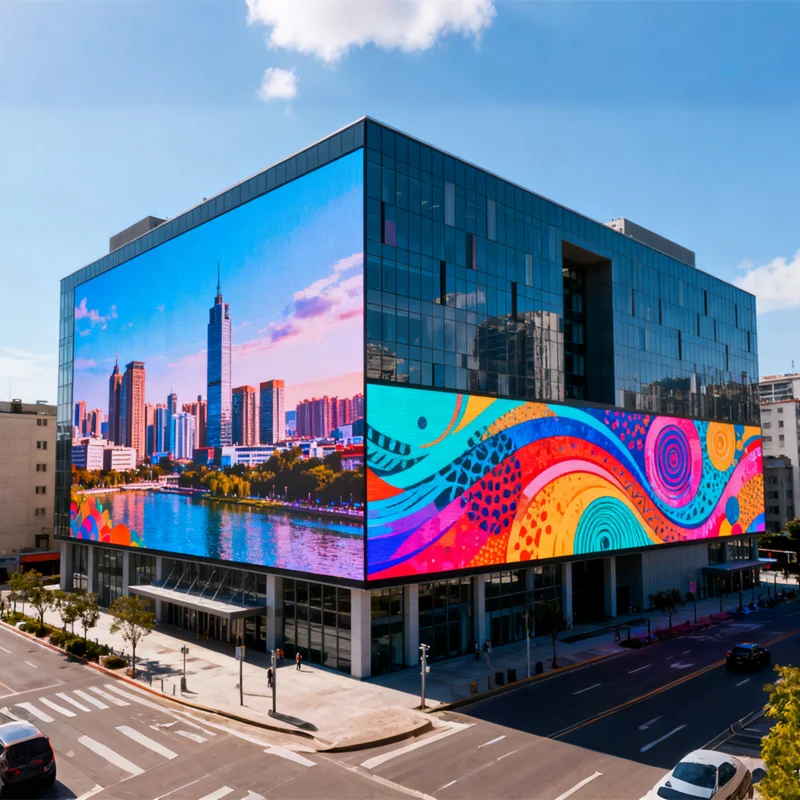 Tela de Publicidade LED Colorida para Exterior, Resistente ao Sol, Ângulo de Visão Amplo, HD