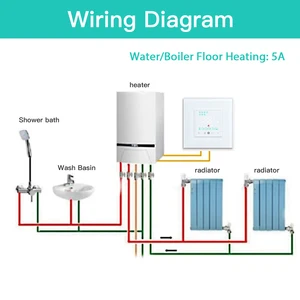 وحدة غلاية المياه الكهربائية BSEED ، شاشة LED ، Wi-Fi ، تدفئة أرضية ، ترموستات ، وحدة تحكم في درجة حرارة Alexa ، إضاءة خلفية ، تطبيق Tuya أفضل 6 ماكينة صنع قهوة واي فاي تويا مبيع - رقم 1