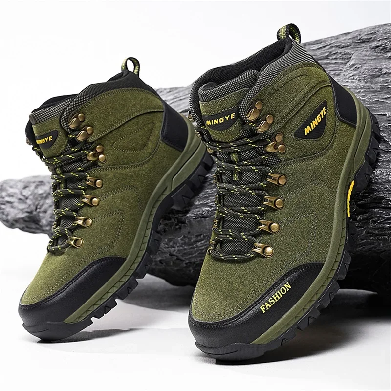 New Men Hunter Mountain Walking Boots Army Green Mens Autumn Outdoor Hiking Sneakers Non-slip Boy Sport Trekking Boot