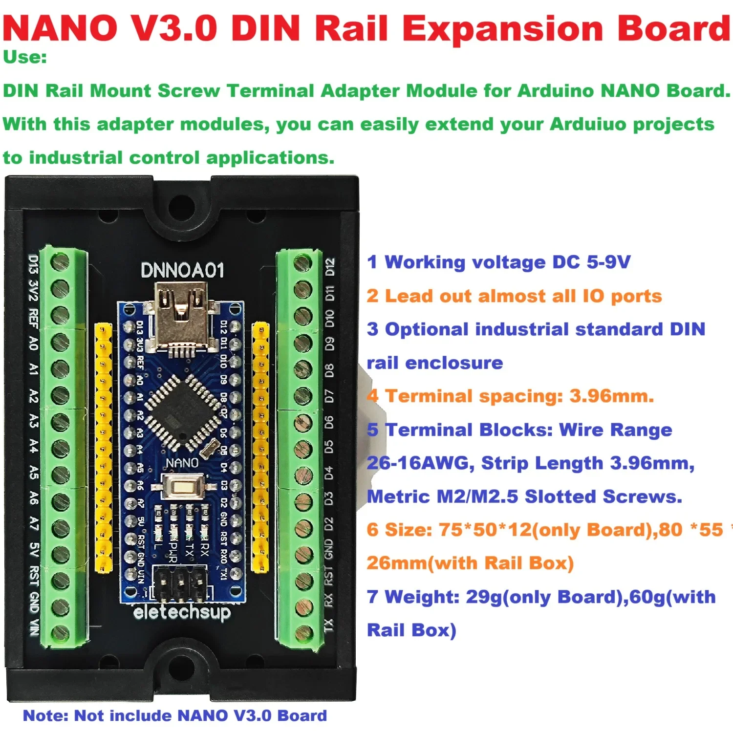 modulo-de-distribuicao-do-bloco-terminal-de-parafuso-de-montagem-em-trilho-din-para-arduino-mini-tipo-c-micro-usb-nano-30-atmega328p-iot-chassis