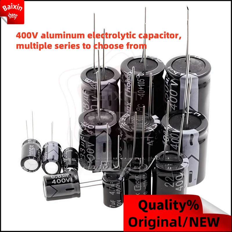 

10Pcs 400V 33Uf 47Uf 22Uf 100Uf 82Uf 68Uf 150Uf 4.7Uf 15Uf 3.3Uf 6.8Uf 10Uf 2.2Uf 1Uf Aluminum Electrolytic Capacitor