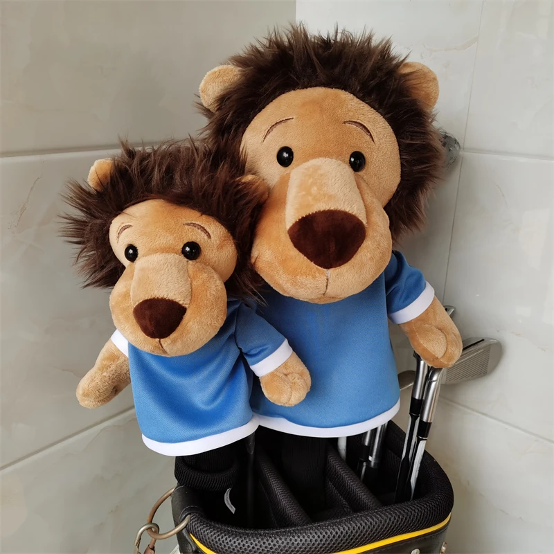 T-Shirt Lion Golf Wood Head Covers For Driver Fairway Club Headcovers Plush Protector For Man