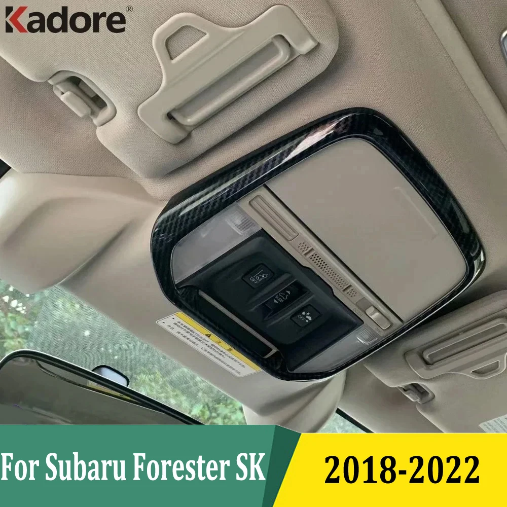 

Для Subaru Forester SK 2018 2019 2020 2021 2022, крыша из углеродного волокна, передняя лампа для чтения, крышка лампы, отделка салона автомобиля, аксессуары