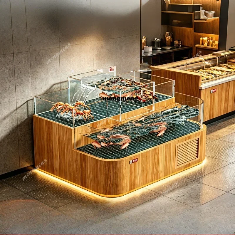 Hotel Mobile Seafood Fish Tank Hotel Fish Pool Arc Supermarket Fresh Store Fish Tank Customized