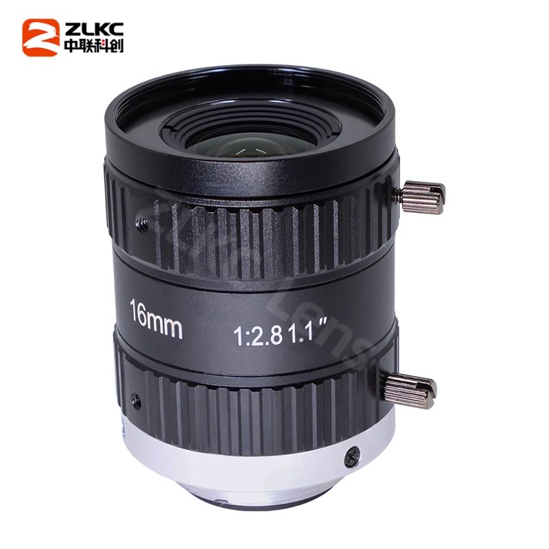 FA Lens 1.1 '' C Mount 20MP 16 mm Fixed Focus Lens F2.8 Manual Iris High Resolution Low Distorsion Machine Vision Camera Lens