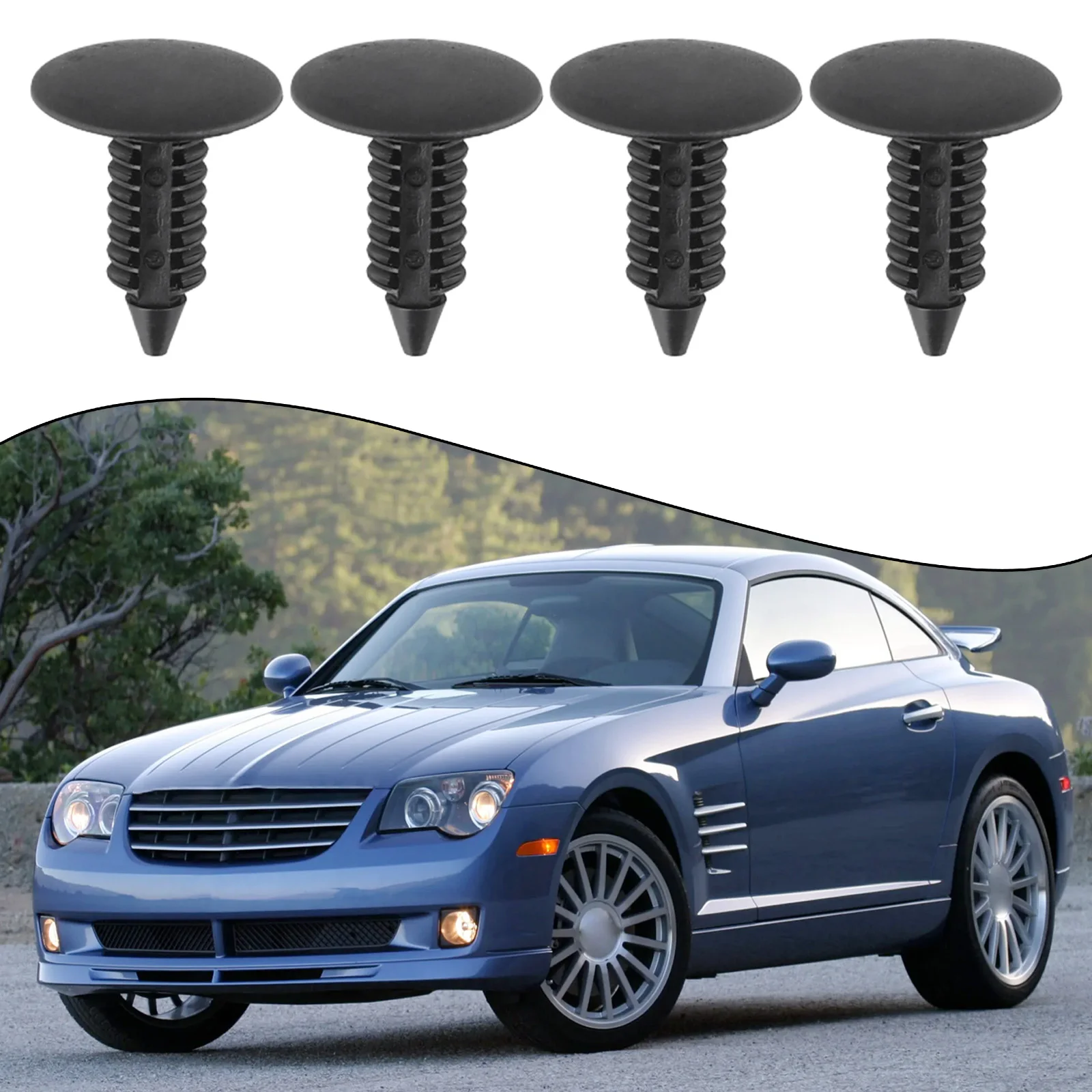 

Car Mudguard Door Fastener Clip Body Rivet Made of Plastic 100pcs Pack for Long lasting and Secure Installation