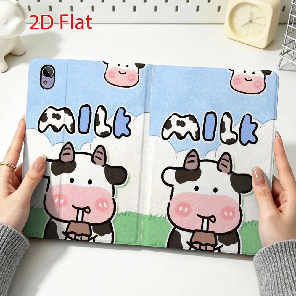 Cartoon Cow Moo Text Art For Huawei MediaPad MatePad Honor Pro V6 9 V8 X9 12 X 13.3 SE 11 11.5 Inch Tablet Case Popular