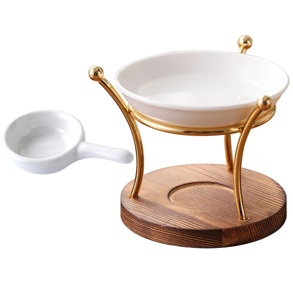 

1 Set Ceramic Wooden Holder Tealight Wax Warmer Aroma Diffuser Burner For Bedroom Essential Oil Incense Burner Furnace