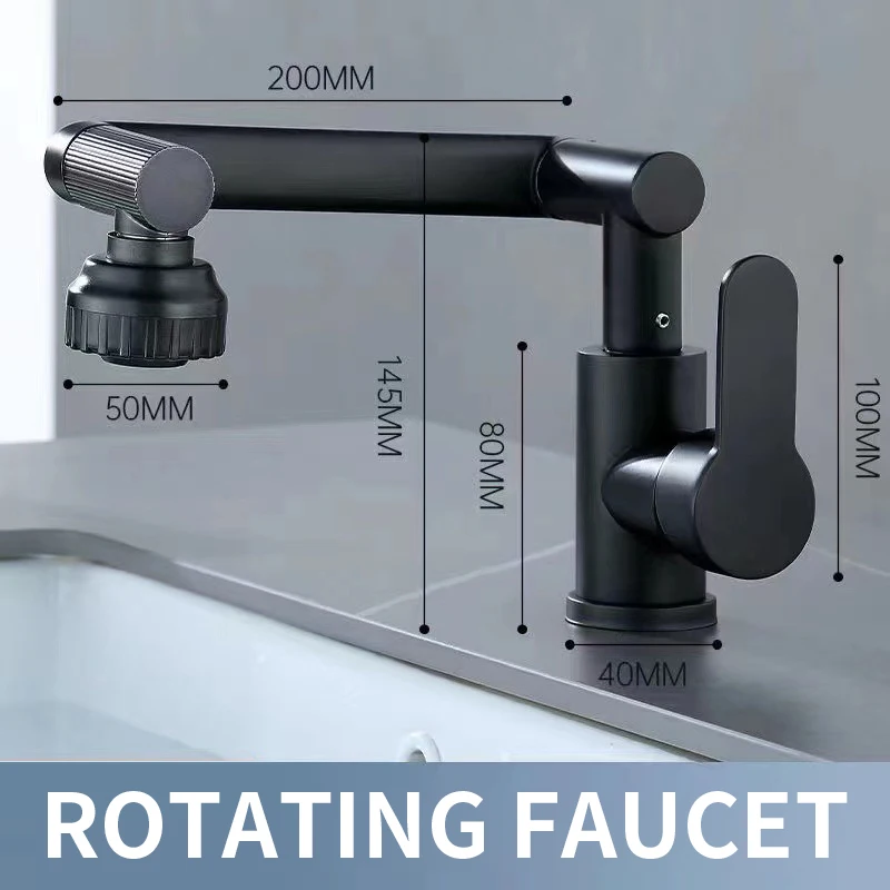 PLANLavabo mécanique gris odor, bras unique, ark monotrou PLANLavabo universel