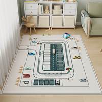Cartoon children's carpet home use digital printing washable car traffic leather floor mat children's climbing mat