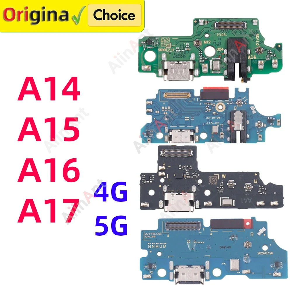 Dock USB Charger Board Port Connector Charging Flex Cable For Samsung Galaxy A14 A15 A16 A17 A166B A166P A175F US EU 4G 5G