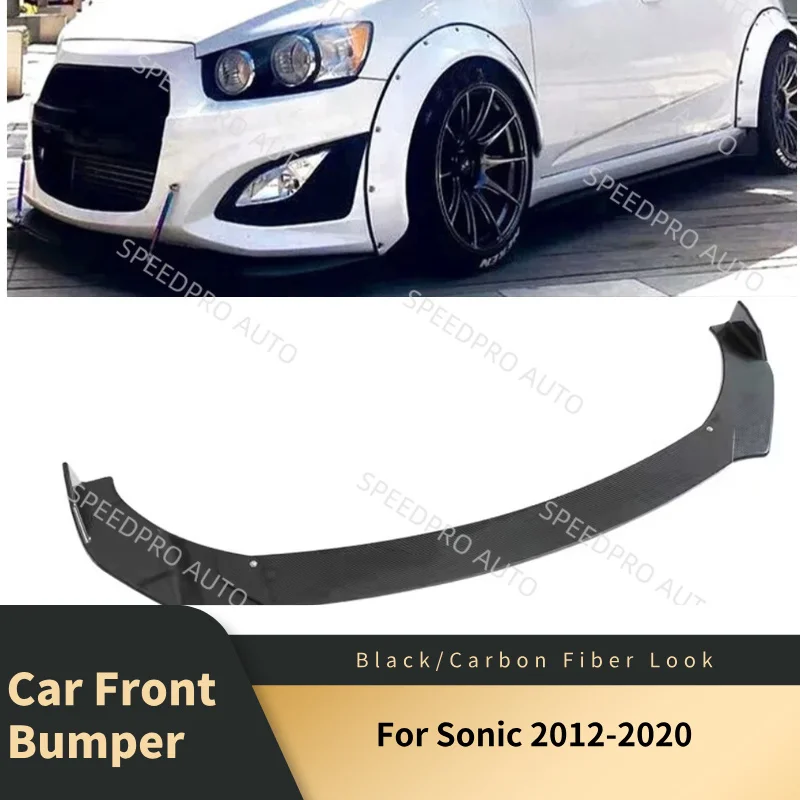 

Накладка-сплиттер на передний бампер для Chevrolet Sonic 2012-2020, диффузор, нижняя накладка на бампер, защита от царапин, черная