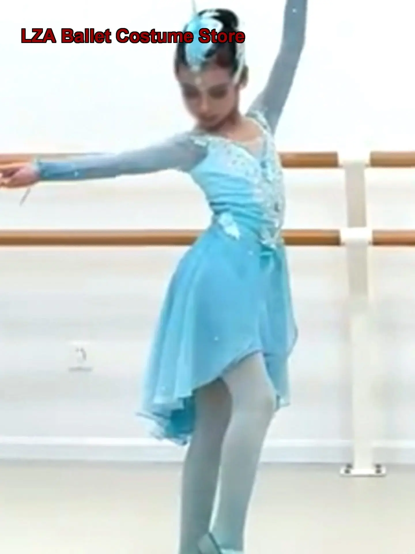 Children's Classical Opera Dance Dress Flowing Short Skirt Art Exam Training