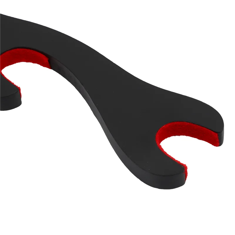 ABWR-4X 2 계층 카타나 사무라이 검 홀더 블랙 브래킷 행거 레드 코튼 디스플레이 스탠드