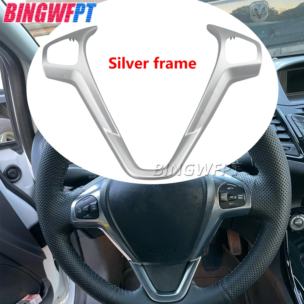 

BINGWFPT Cruise Control Button Panel Steering Wheel Modified Frame Car Accessories For Ford Fiesta MK7 MK8 ST Ecosport 2013
