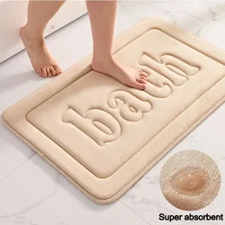 Absorbent Bath Mat Memory Foam Carpet Non-slip Bathroom Rug Bathtub Side Floor Rugs Shower Non-slip Room Doormat Toilet Foot pad