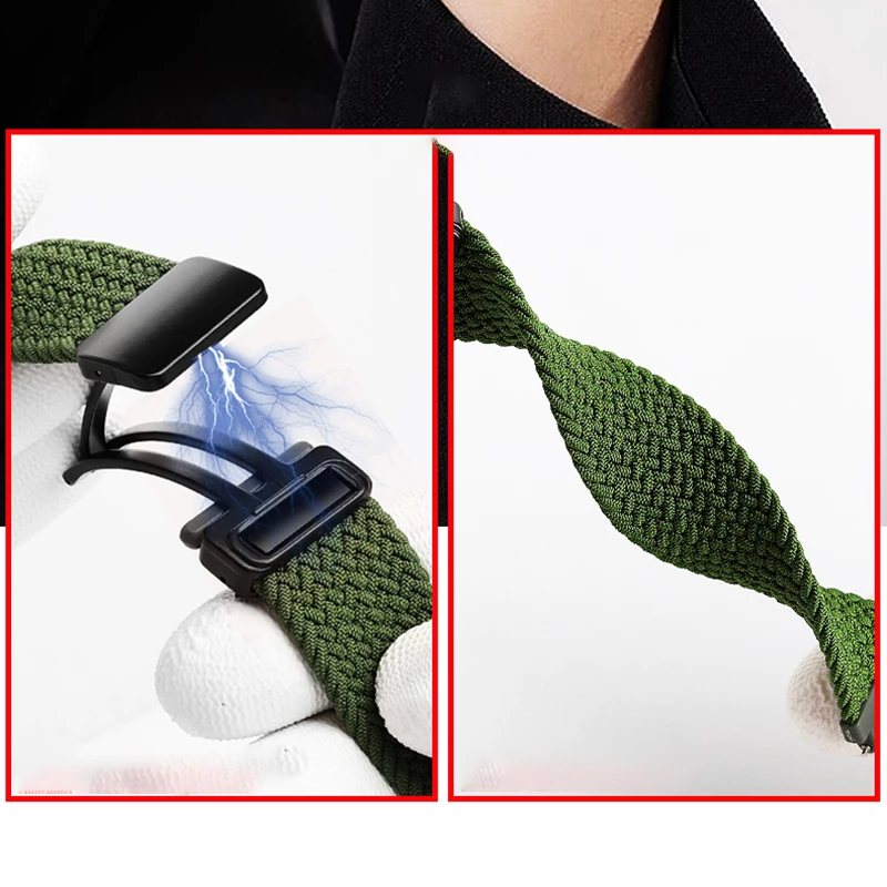 For CIGA design, Xijia Mechanical Gorilla breathable waterproof nylon C/X/U/Z magnetic nylon strap for men 20mm 22mm wristband b