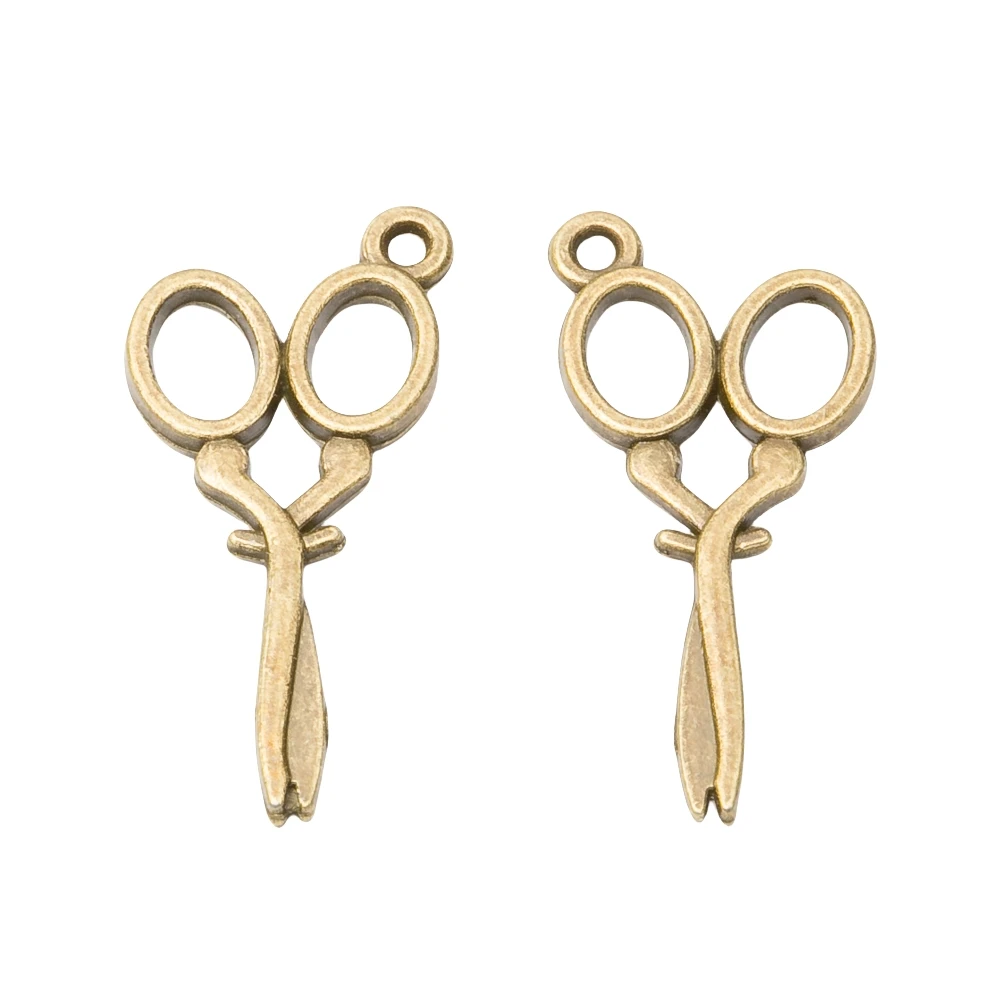 60 قطعة (مقص) قلادة معدنية عتيقة من سبائك الزنك يمكنك صنعها بنفسك إكسسوارات اكتشاف المجوهرات 3322 #3