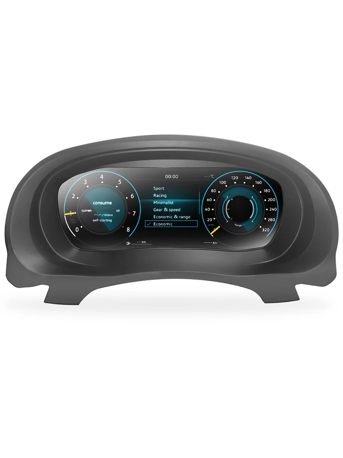 10,25'' LCD-Digital-Armaturenbrett für Volkswagen Golf 6 MK6 Baujahre 2008-2014, Instrumententafel, Cockpit-Tachometer mit Navigation