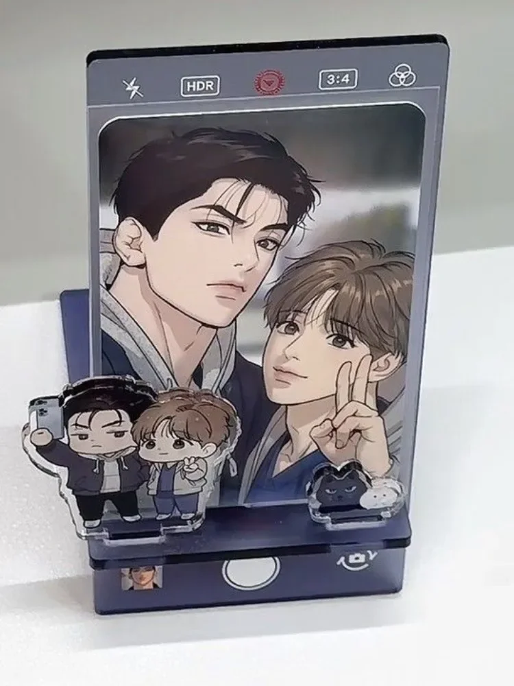 Korean Bl Manhwa Jinx Acrylic Stand and 3pcs Cards Jinx Manwha Standee Photocard Collection