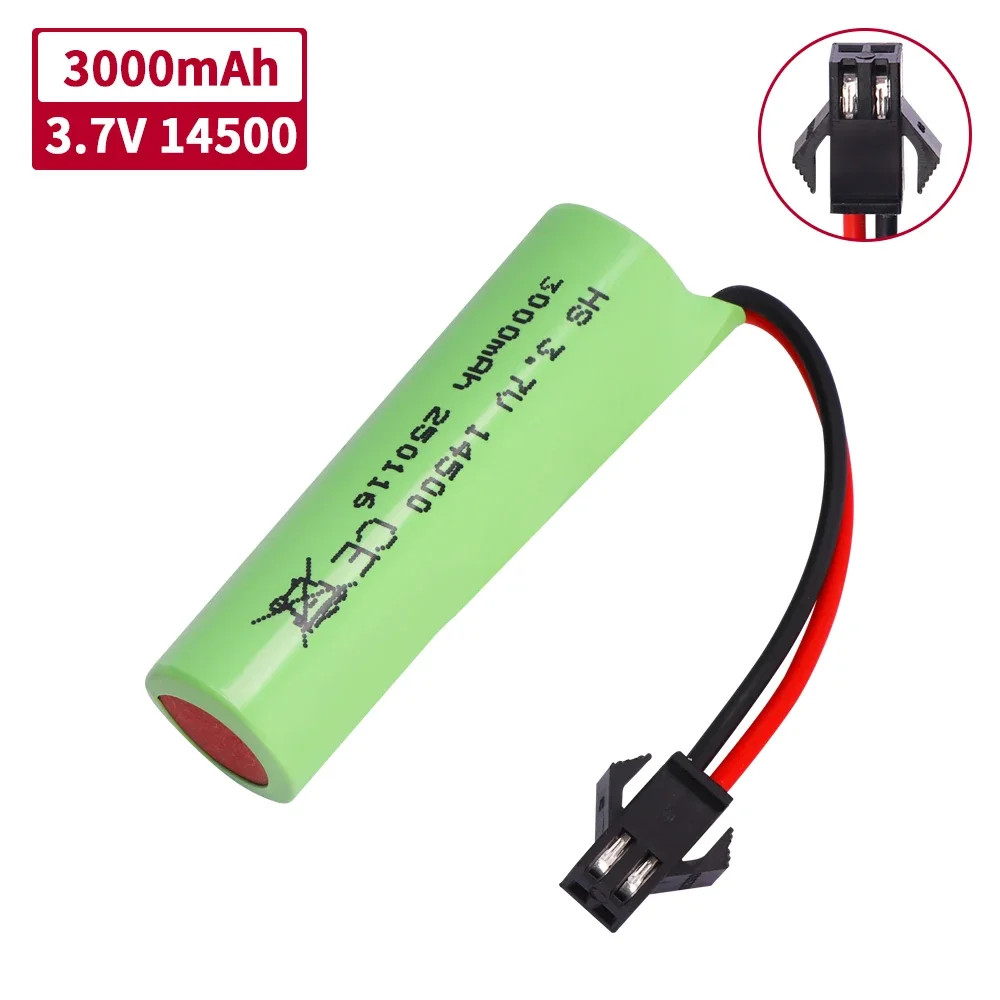 ترقية 3.7 فولت 14500 3000 مللي أمبير SM-2P التوصيل البطارية مع شحن ل C2 D828 RC حيلة تفريغ سيارة لعبة ملحق