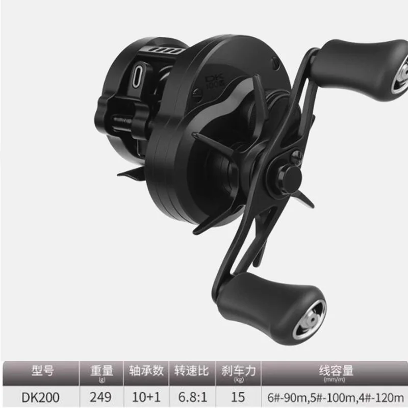 Gaotu Dk200 CNC-gefreesde micro-trommelvisserijmolen 6.8:1 overbrengingsverhouding Magnetische rem 3,5 kg sleepkracht 10+1 lagers 1,5 g startworp - afbeelding 1