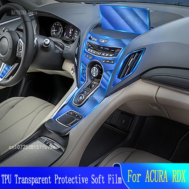 

For ACURA RDX 2019-2022 Car Interior Gearpanel Dashboard Gps Navigation Screen Transparent TPU Protective Film