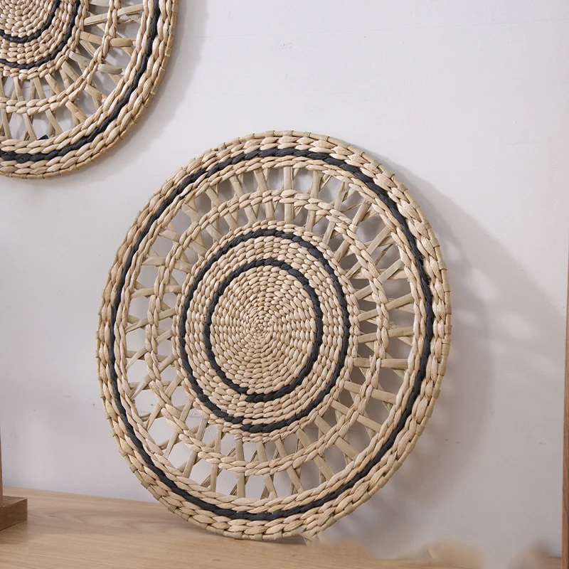Weaving Straw Woven Wall Decorations Hanging Ornaments Round Mats Dining Mats Cup Mats Linen Mats Drainage Mats