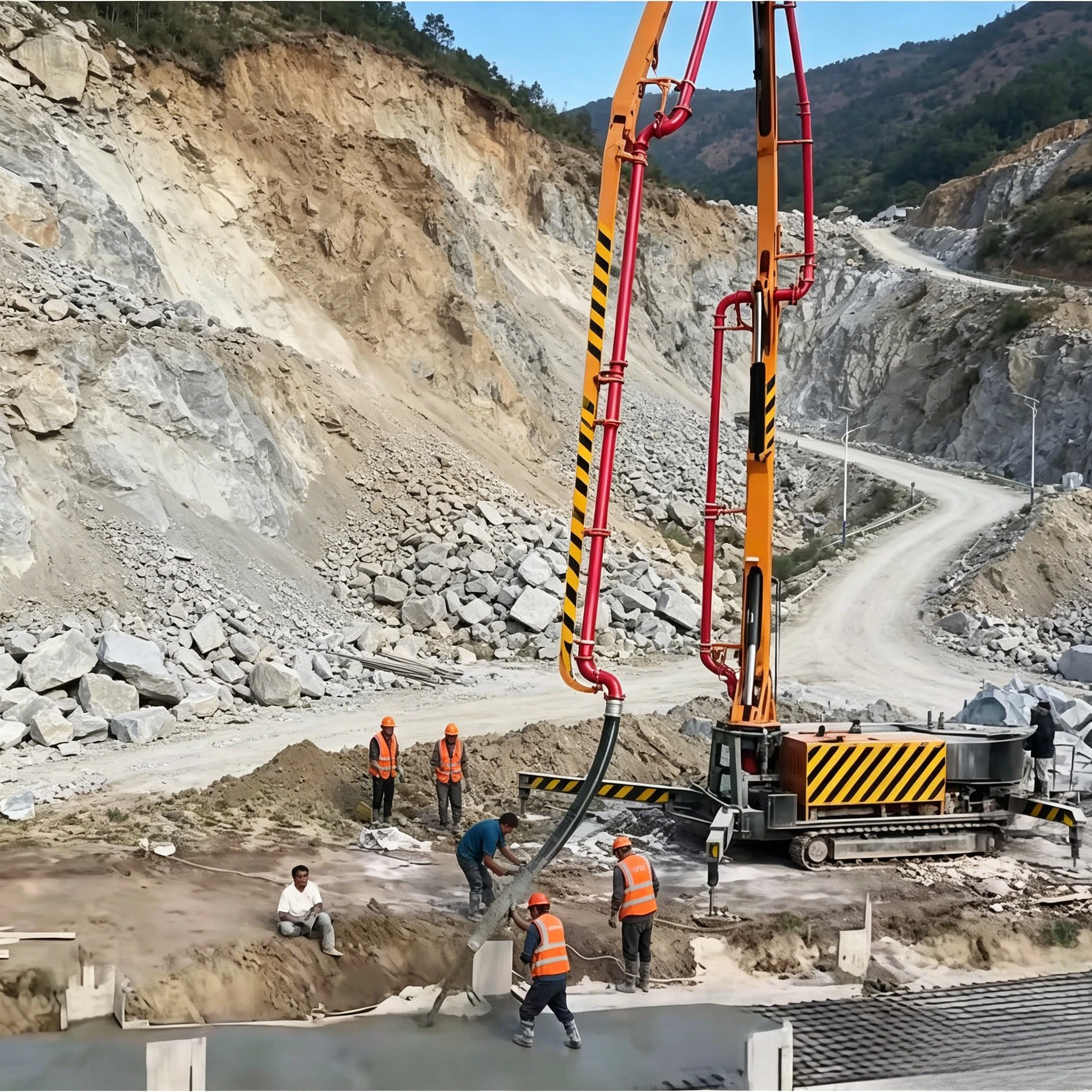 YG Self-propelled Crawler-Style Concrete Mixing Pump for Heavy-Duty Construction Sites Excellent Climbing Ability Customized