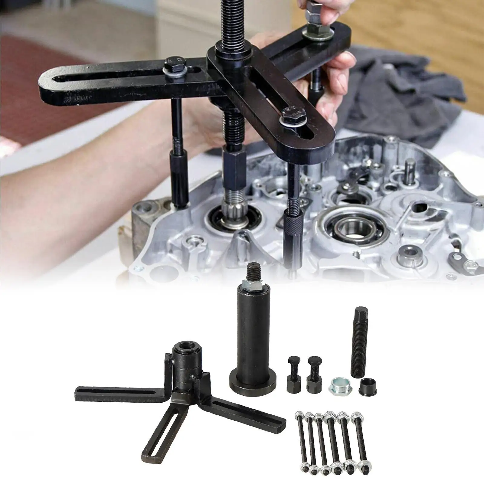 

Installer Tool 1177390001 Accessory Professional Easy to Use with 360 Degree Adjustable Arms Crankcase Splitter Separator