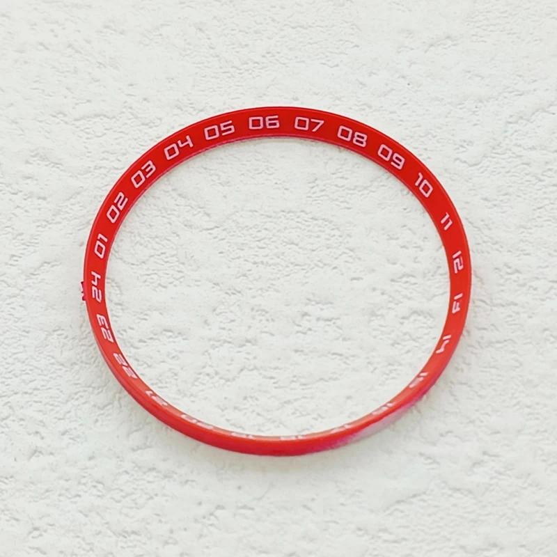 Durchmesser 30,5 mm Uhrenkapitelring passend für SKX007 SKX009 SRPD NH35 NH36 Uhrengehäuse Mehrfarbiger Kunststoffring Refit-Teile – Detail 3