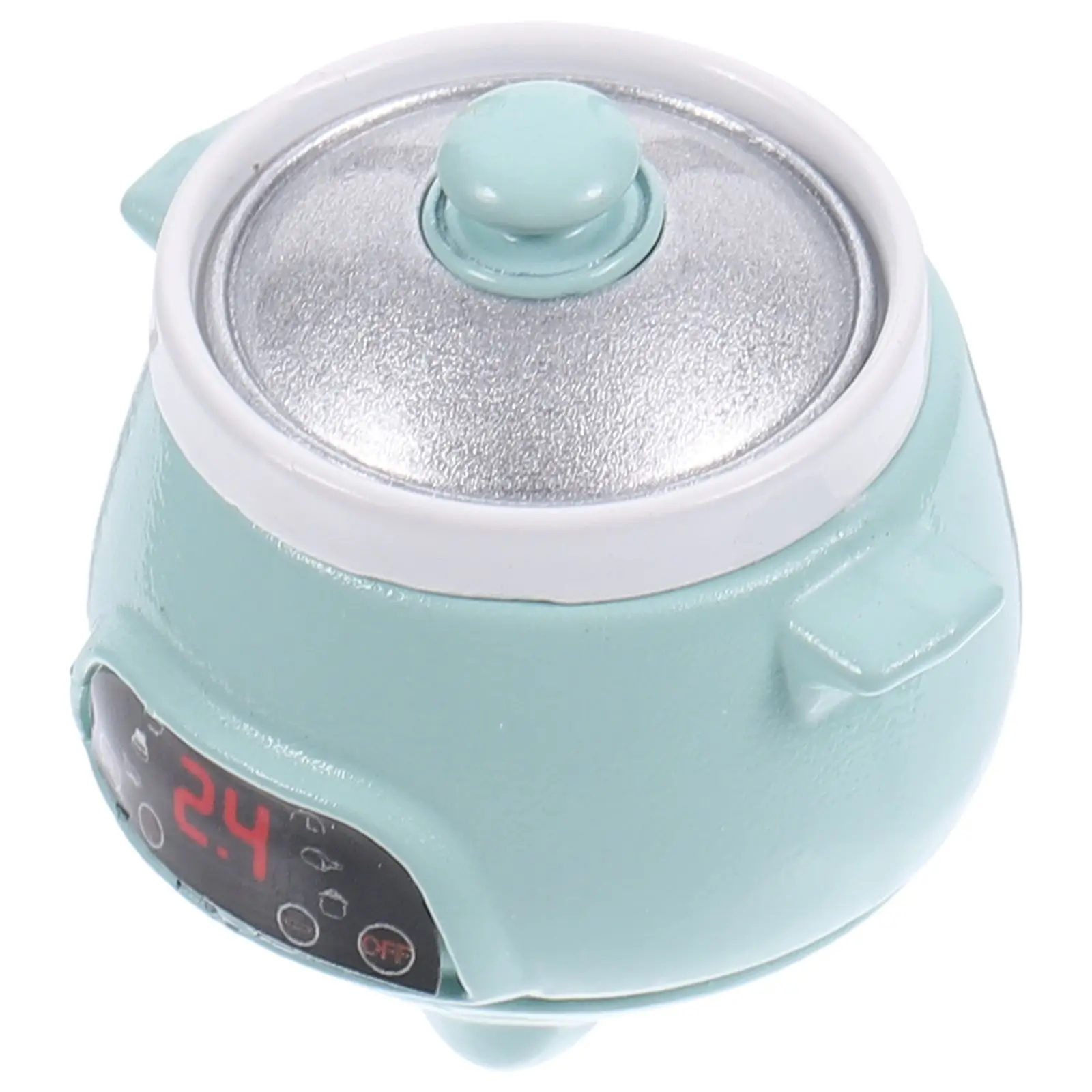 

Pot to Make Rice Mini Kitchen Appliances House Cookware Toy Cooker Pocket Furniture Accessory Light Green Child