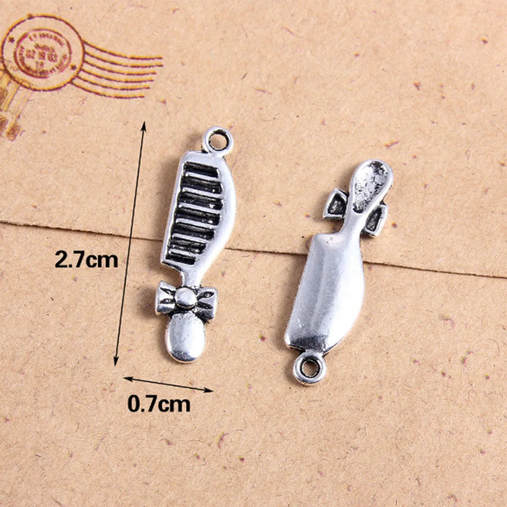 

40Pcs Alloy Pendant Charms Mini Mirror Comb Scissors Assorted DIY Jewelry Making Supplies for Necklace Bracelet Keychain Craft