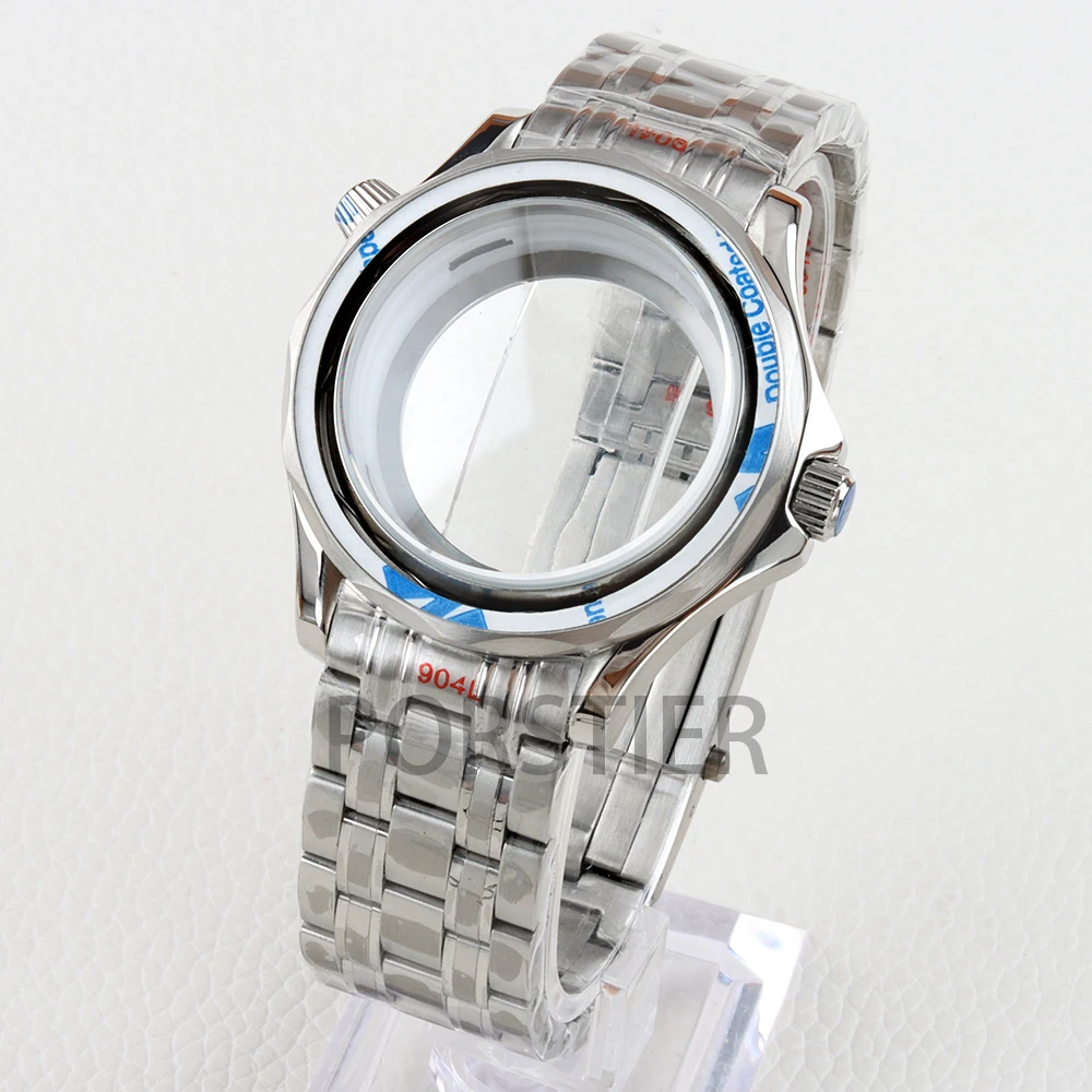 

Silver 40mm Nh35 Watch Case No Bezel Waterproof for Seamaster NH35 NH36 Movement Solid 316L Stainless Steel Bracelet 31mm Dial