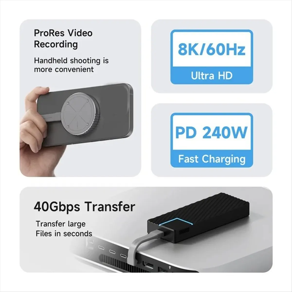 NEW DT85-90 Degree Elbow Data Cable TYPE-C to TYPE-C Full-Function Connection Magnetic Hard Disk Box M2 for Phone Hard-Disk 100W