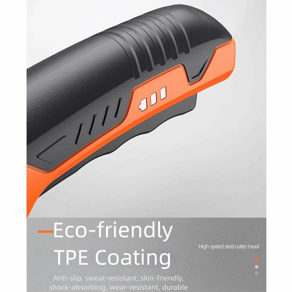 

Safety Lock Electric Shears Fast Cutting Accurate Cutting Rotary Scissors Wireless Design Non-slip Handle Leather Cutting Tool