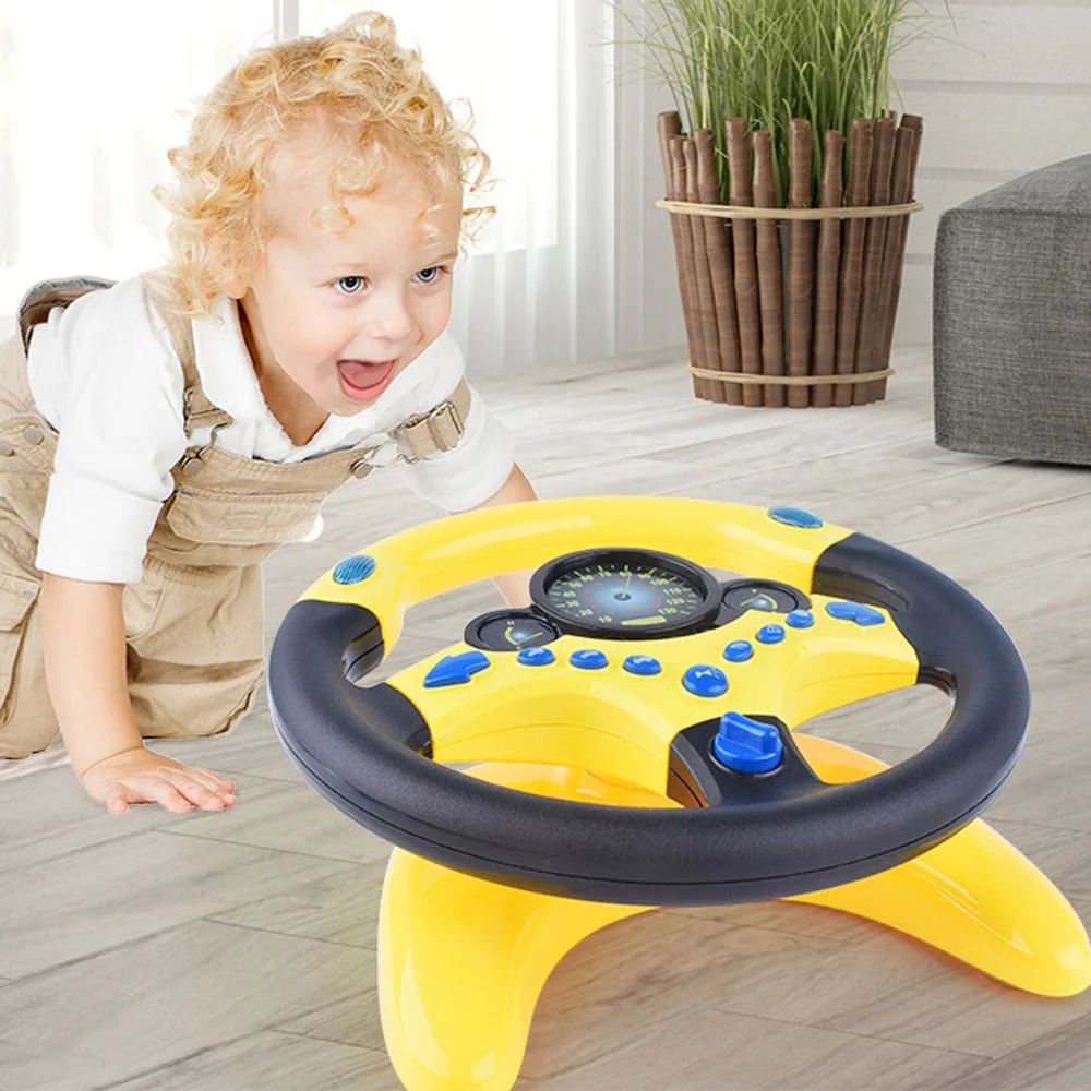 

360 ° Rotation Simulation Steering Wheel Toys Multi Functional Early Education Steering Wheel Vocal Toys Simulation Montessori