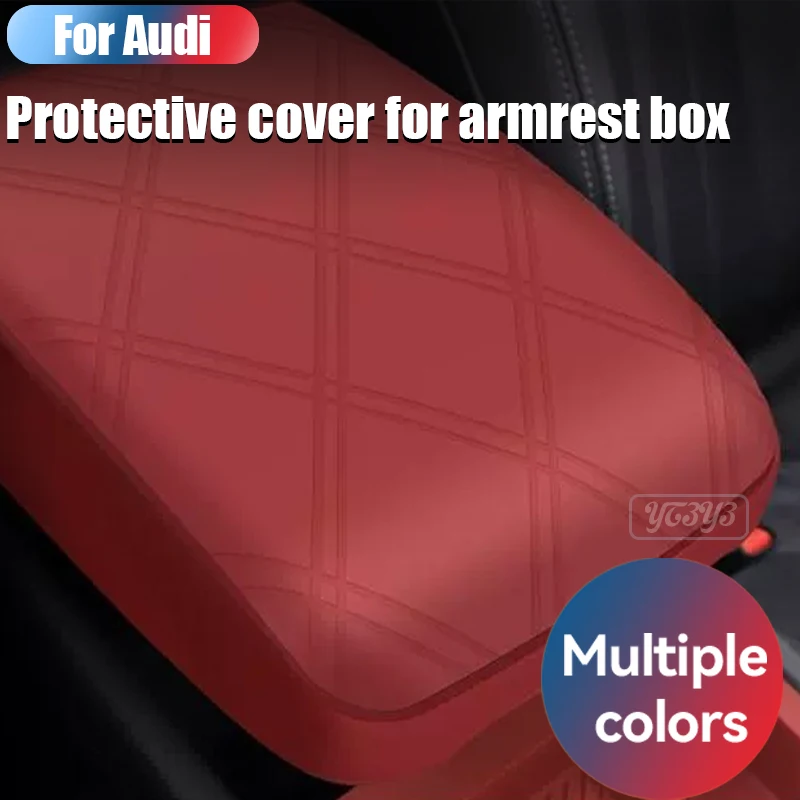 

For Audi A6 A7 Armrest Case Q5 Center Control Armrest Silicone Booster Cover Car Interior Accessories