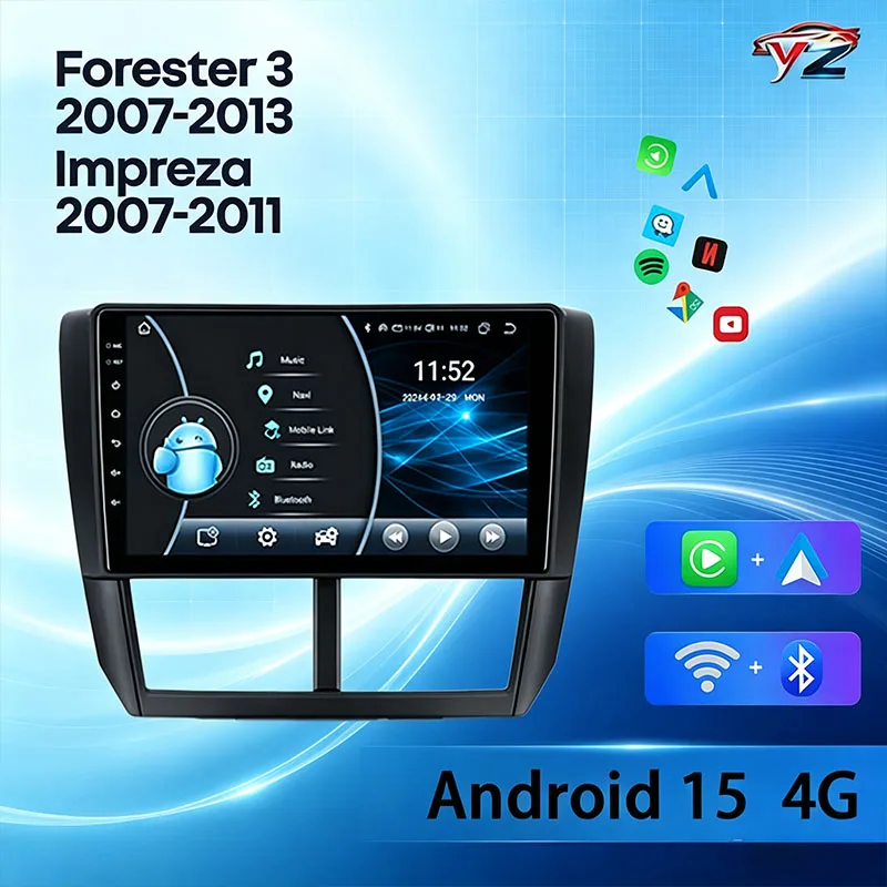 Android Car Stereo Multimedia  For Subaru Forester 3 SH 2007 - 2013 Navigation Autoradio Carplay Head Unit 4G DSP RDS 2Din