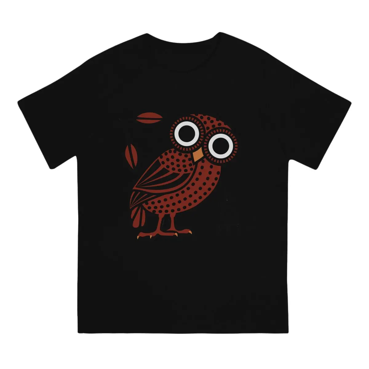 Greek Art On The Tetradrachm Coin Fashion TShirts Cute Owl Men Style Fabric Tops T Shirt Round Neck 