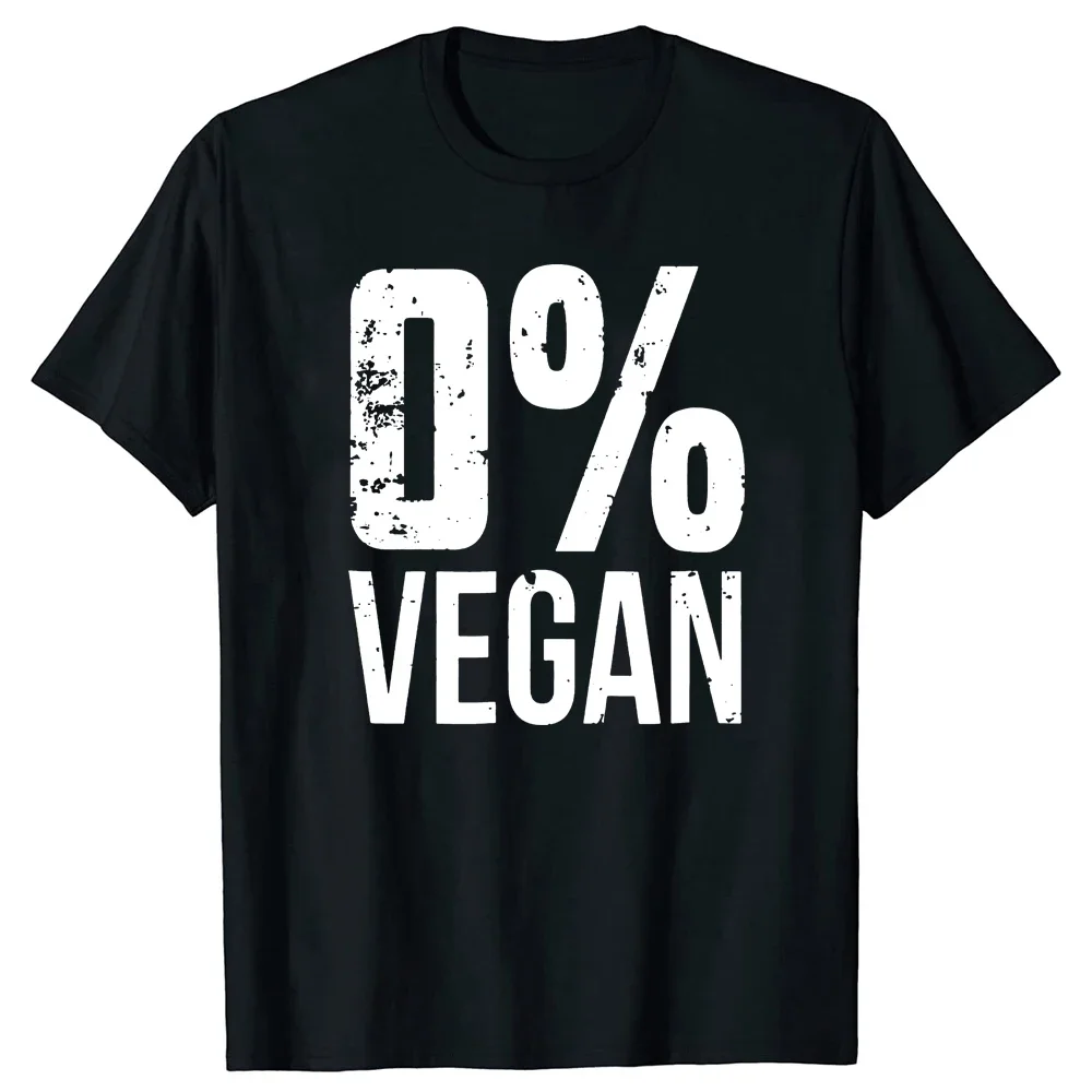 Vegetarian Gardening Plants Graphic Cotton Short Sleeve Birthday Gifts T-shirt Zero Percent Vegan Funny BBQ Meat Eater T Shirt