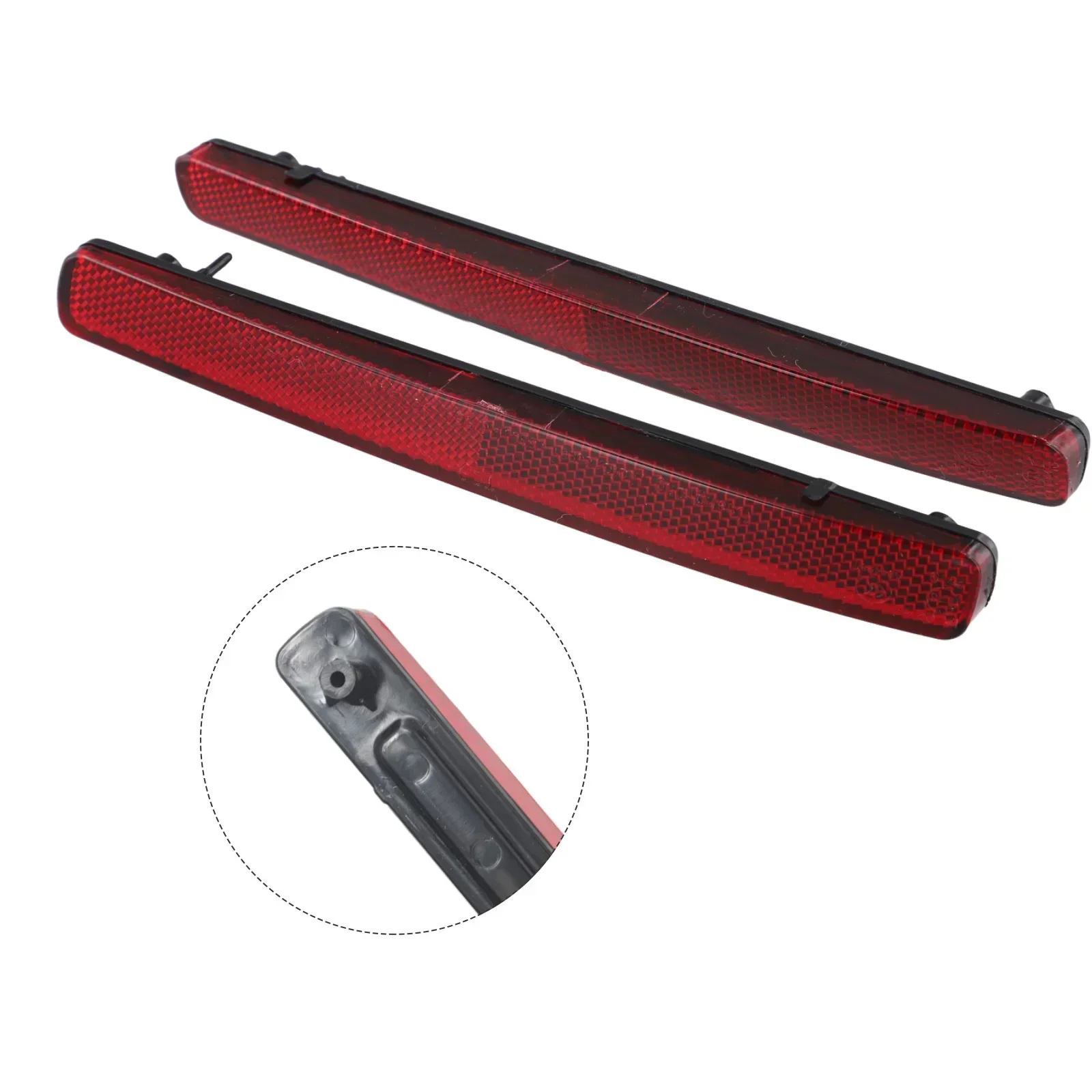 1 Pair Rear Bumper Reflector Red Lens Rear Bumper Reflector For Ssangyong For REXTON 06-17 For KYRON 07-11 Car Accessories