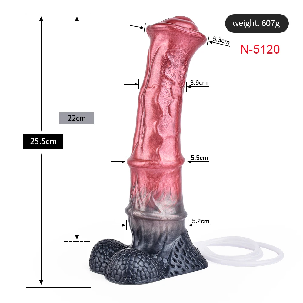 FAAK Silicone Squirting Penis Fantasy Realistic Horse Knot Ejaculation Dildo Large Anal Plug Sex Toys For Women Men Anal Plug