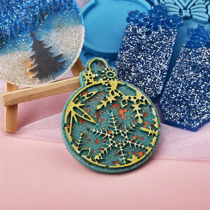 المعلقات عيد الميلاد قوالب السيليكون الكرة قطرة الماء شكل المفاتيح DIY بها بنفسك راتينج السليكون الايبوكسي قالب صنع المجوهرات قوالب قلادة