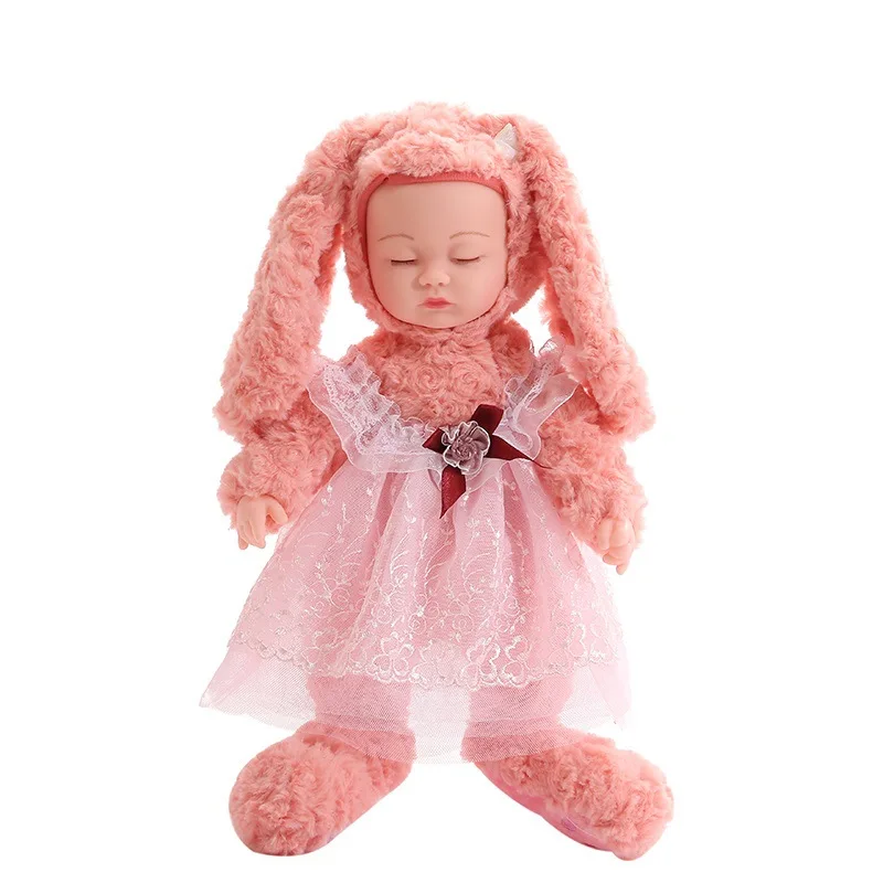 

35cm Reborn Baby Dolls Plush Rabbit Full Silicone Girl Waterproof Toy Infant Reborn Dolls Toys For Kids Gifts