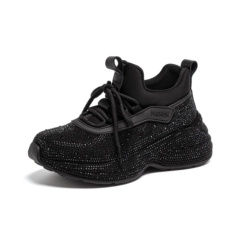 

Кроссовки высокого качества, женские туфли для скейтбординга, леопардовые женские лоферы со стразами, блестящая женская повседневная обувь на платформе, блестящая женская обувь с кристаллами, Париж 3XL